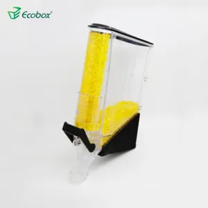 Ecobox-contenedor de alimentos a granel de plástico, dispensador de alimentos secos, contenedor de gravedad para supermercado