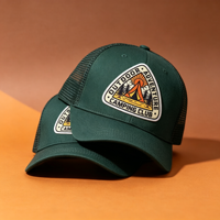 Casquette Trucker Rétro Camping Club avec Patch Tissé Unisexe Respirante à Dos en Maille pour Voyages en Plein Air et Usage Quotidien Décontracté
