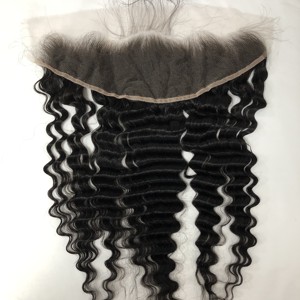 Ren phía trước đóng cửa sâu sóng phía trước Trong Suốt Ren HD ren phía trước với mái tóc bé 100% tóc con người - Product Image 1