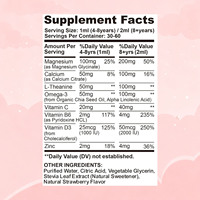 Glycinate de magnésium pour enfants de marque privée Gouttes liquides Calcium L-Théanine Omega-3 Supplément améliore la qualité du sommeil des enfants