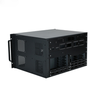Chasis de Montaje en Rack de 6.5U, Matriz de Video SGCC, Acero Galvanizado con Recubrimiento de Polvo Negro, Fabricación Personalizada de Chapa Metálica