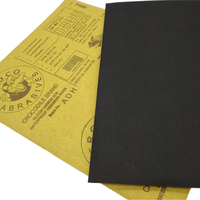 Papier abrasif rectangulaire noir de qualité Croco en carbure de silicium, imperméable, à revêtement fermé, liant en résine synthétique, poids C