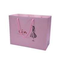 Petit sac en carton de style classique personnalisé impression numérique stratification de logo pour l'artisanat