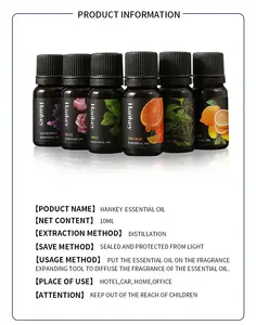 Juego de regalo de aceite esencial puro natural, lavanda, menta, eucalupto, árbol de té, aceite esencial de aromaterapia