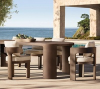 BRONTE, nouveauté, ensemble de salle à manger d'extérieur moderne, table à manger rectangulaire en aluminium avec 6/8 pièces, meubles de patio, ensemble de jardin