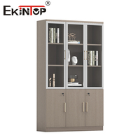Bureau de direction moderne Ekintop de 1,8 m, imperméable, table de patron de luxe avec surface en PVC sans joint pour poste de travail de manager