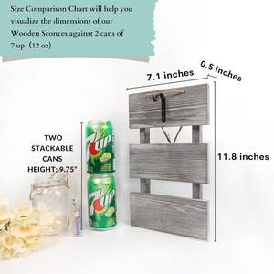 Décoration murale en bois rustique avec lumière LED Décoration murale pour salon et chambre à coucher Art pour salon et chambre à coucher - Product Image 3