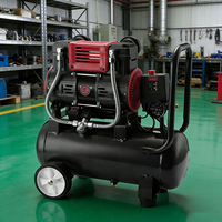 Compresseur d'air industriel 50L sans huile, silencieux, électrique, haute portabilité, pour atelier, usine, usage automobile