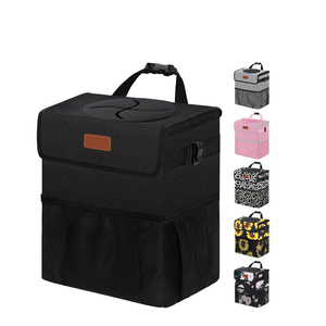 Đa chức năng dễ thương leakproof gấp xe di động treo xe di động tự động Hộp lưu trữ túi rác xe thùng rác có nắp - Product Image 1