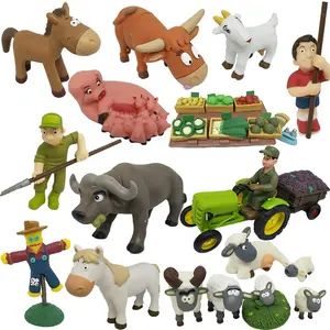 OEM Collectible Gift PVC Manufacturer Custom Livestocks Action Figure Puppet Educational PVC Toy Farm Figure Series Vinyl Toys