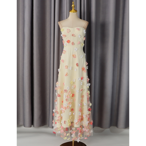 Eleganti Abiti da Sera con Applicazioni Floreali 3D, Vestito a Sirena per Donna, Abito Formale da Cerimonia, Vestito da Cocktail Aderente per Taglie Forti - Product Image 6