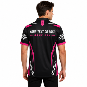 เสื้อทีมแข่งแบบติดกระดุมเสื้อโลโก้ส่วนบุคคล - Product Image 3