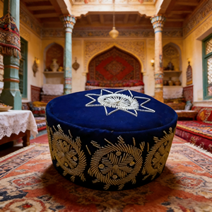 Élégante casquette en soie pour homme, style Gobi, traditionnelle nigériane, faite à la main, respirante, écologique, pour festivals culturels et religieux - Product Image 2