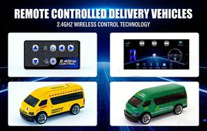 Camioneta de Reparto RC de Aleación 1:64, 2.4GHz, Doble Modo, Control por Aplicación y Control Remoto, Mini Coche RC con Sensor de Gravedad, Música y Sonido, Regalo para Niños - Product Image 5