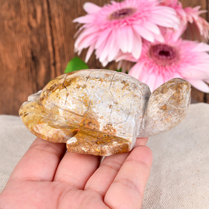 Vente en gros de sculptures d'animaux en cristal de guérison naturelle, tortues en pierres brutes pour la décoration intérieure - Product Image 5