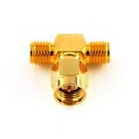 Adaptador eléctrico impermeable RF Coaxial SMA hembra SMA macho en forma de T Jack-plug conector adaptador