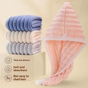 Juego <span class=keywords><strong>de</strong></span> toallas <span class=keywords><strong>de</strong></span> algodón a rayas gruesas grandes para baño y cara Toallas <span class=keywords><strong>de</strong></span> ducha desechables para uso en el baño Toallas para el cabello - Product Image 4