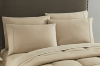 Ensemble de literie en microfibre douce 7 pièces, ensemble de couette matelassée carrée toutes saisons avec draps et taies d'oreiller OEM ODM