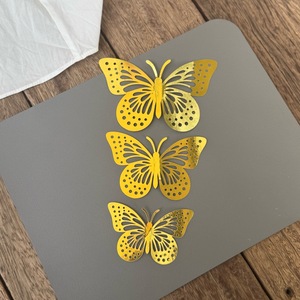 MOYI - Decoraciones de Pastel con Mariposas 3D Brillantes, 12 Piezas/Juego, Decoración Floral Dorada para <span class=keywords><strong>San</strong></span> Valentín, Bodas y Aniversarios - Product Image 4