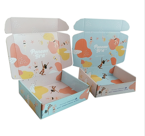 Muestras gratis Diseño impreso personalizado Postal Avión Envío Caja de correo de embalaje de papel de cartón corrugado plegable - Product Image 3