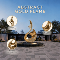 Sculpture abstraite moderne en acier inoxydable brossé, ruban en spirale Mobius, art métallique pour extérieur, campus, place d'entreprise, finition miroir 8K