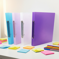 Classeur à 3 anneaux A4, fournitures de bureau, classeur à anneaux transparent en PP, classeur à clips en PP, dossier à 2 trous, taille personnalisée