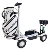 Scooter Eléctrico Plegable de 4 Ruedas para Golf, 2000W, Motor Dual, Batería de Litio de 48V 20Ah para Campo de Golf