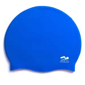 مخصص قبعات سباحة من السيليكون حماية الأذن للماء شعار المطبوعة السباحة القبعات