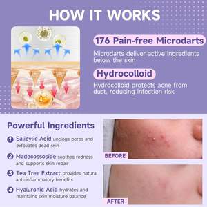 Parches Hidrocoloides Multiforma para Granos y Acné, 27 Unidades, con Ácido Salicílico y Madecossoside, Parches Micro-dart para Imperfecciones Profundas - Product Image 5