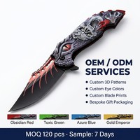 Twee-kleurig mes van 3cr13 staal, opvouwbaar zakmes met 3D-geprint aluminium handvat, 119g, multifunctioneel, kamperen, overleven, EDC, outdoor