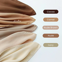 Foulard carré en mousseline 110x110cm le plus vendu, voile léger uni en mousseline de Malaisie pour femmes musulmanes, châle en voile de mousseline Bawal