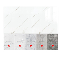 Autocollant mural géométrique moderne pour intérieur, panneau mural en PVC auto-adhésif imperméable