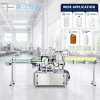 Machine d'étiquetage automatique électrique à colle thermofusible pour bouteilles carrées (détergent liquide et eau minérale)