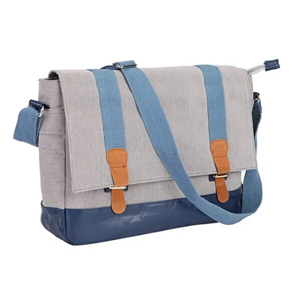 Nouvelle tendance Vintage toile cartable classique ordinateur portable Messenger sac dames école sac à bandoulière livre sacs avec grande remise