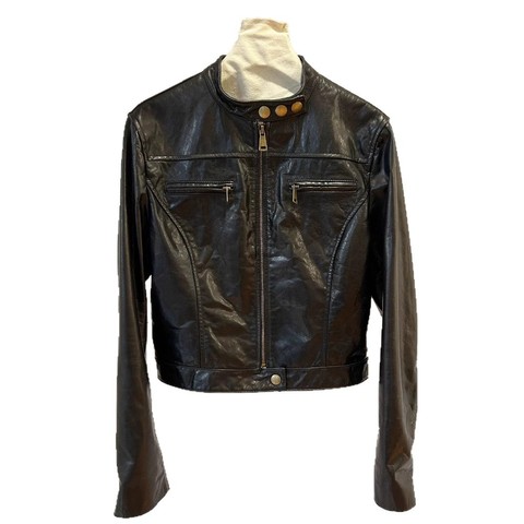 4156 Trending Product 2025 Women Leather Jacket Stand Collar Slim Style Oil Waxed Cow Hide Leather Jackets