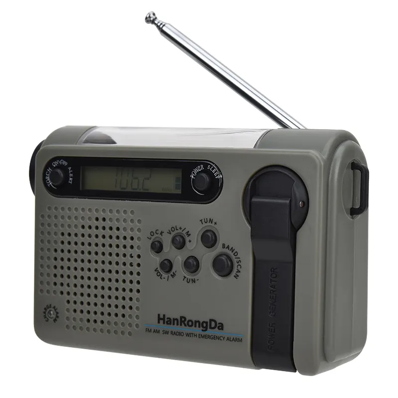 NCBD NOAA Emergency Solar Radio Mobile Phone Charger Hand Crank Flashlight dynamo Portable Radio AM FM