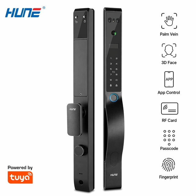 For Smart Home Door Lock TTLock IP65 Waterproof Aluminum Digital Code Fingerprint 3D Face Recognition Indoor UWB NB-IoT Tuya