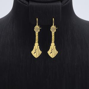 Boucles d'oreilles pendantes en laiton plaqué or 24 carats pour femme, style vintage, bijoux de mode, promotion exceptionnelle - Product Image 3