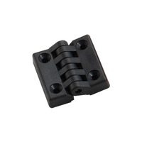 Charnière à charnière en plastique noir robuste et moderne, ouverture à 180°, conception renforcée à 6 segments, pour armoire, boîte à outils et porte