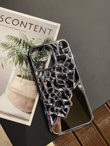 Moda specchio placcato cassa del telefono per <span class=keywords><strong>iPhone</strong></span> 16 15 <span class=keywords><strong>14</strong></span> 13 12 11 3D scavare fuori la copertura del telefono cellulare per <span class=keywords><strong>iPhone</strong></span> 16 serie - Product Image 5