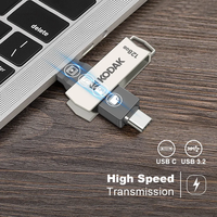 KODAK 2 en 1 OTG Pen Drive Metal Usb3.2 Flash Drive 2 en 1 Memory Stick USB a tipo USB- C USB 3,2 Pendrive K273