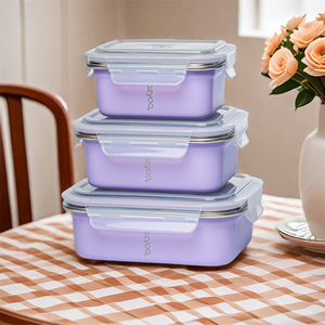 Bán buôn Chất lượng cao bánh sandwich vuông hộp thép không gỉ cách điện Hộp Ăn Trưa - Product Image 2