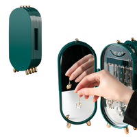 Boîte à bijoux en cuir PU, boucles d'oreilles, collier, boucles d'oreilles, boîte à bijoux avec serrure, organisateur en plastique, magasin de bijoux, vente en gros