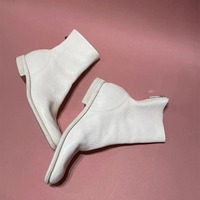 XZY sepatu bot Chelsea kasual wanita, alas kaki Ankle kulit sapi asli berkelas untuk musim dingin dan Gugur