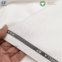 Tissu de costume durable en polyester viscose TR tissé, écologique et infroissable pour uniformes