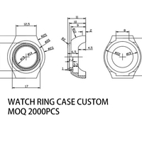Jam Tangan Cincin Minimalis Y2K Mini Dial Quartz Baja Tali Elastis Punk Perak