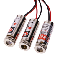 Tête de diode laser rouge Roarkit CN 5mW 650nm avec lentille en verre, mise au point réglable, module laser point/ligne/croix de classe industrielle
