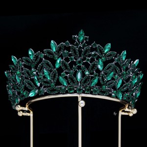 Özelleştirilmiş gelin taç zarif elmas lüks taç saç bandı düğün aksesuarları gelin headdress balo Tiara taç - Product Image 3