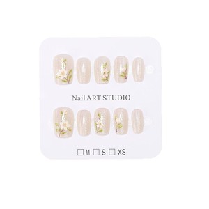 Nouveauté 2026 <span class=keywords><strong>Faux</strong></span> Ongles à Presser <span class=keywords><strong>de</strong></span> Luxe Faits Main, Design Papillon et Diamant, Formes Longues, Cercueil, Amande, Carrées, en ABS, 24 Pièces avec Colle à Ongles - Product Image 6
