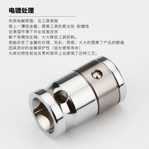 Chromium Vanadium Steel Hex <b>Socket</b> Adapter <b>Set</b> For <b>Torque</b> Wrench And Screwdriver Use - Product Image 4